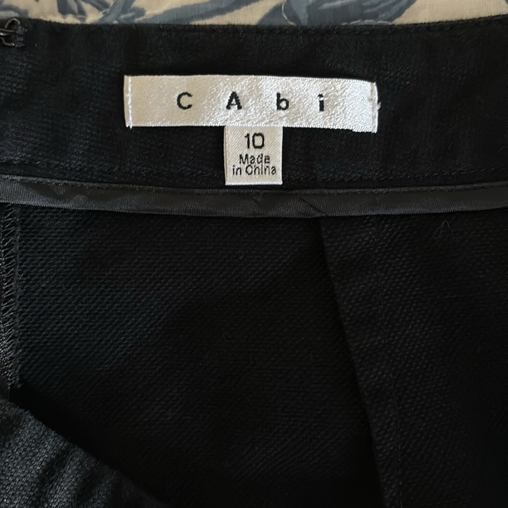 CAbi Black Cotton Pique 360 Pencil Skirt Size 10 - Picture 4 of 8